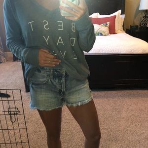 Free People cutoff denim shorts